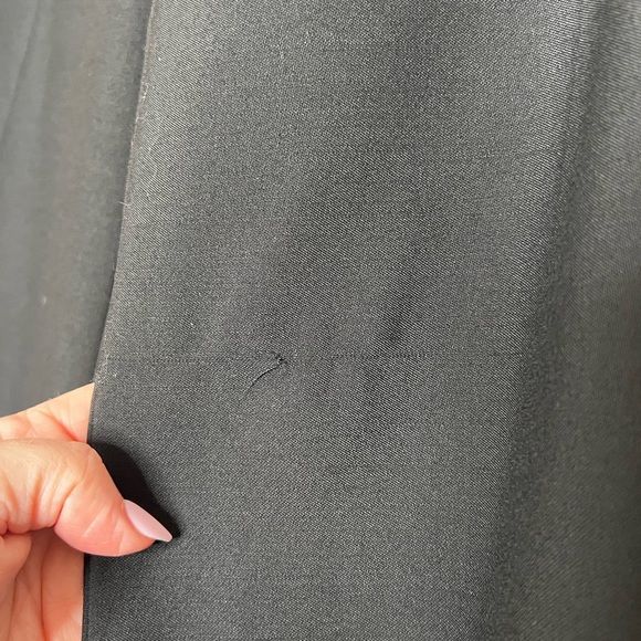 J Crew 100% Wool Black Tuxedo Pant Velvet Stripe Zipper Fly Dressy Business 6 - Picture 5 of 13